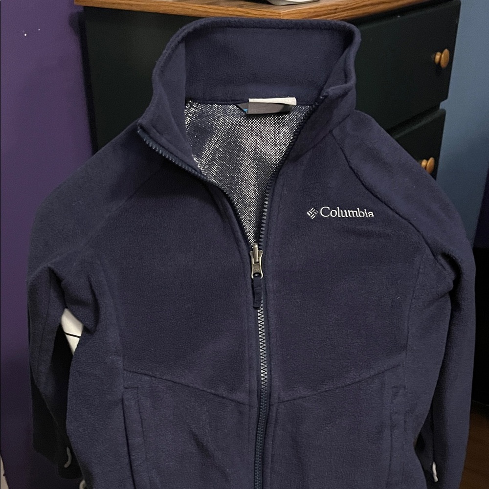 Columbia Dark Blue Full-Zip Fleece Jacket